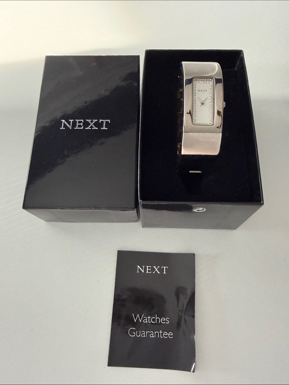 NEXT Silver-Tone Cuff Bracelet Watch